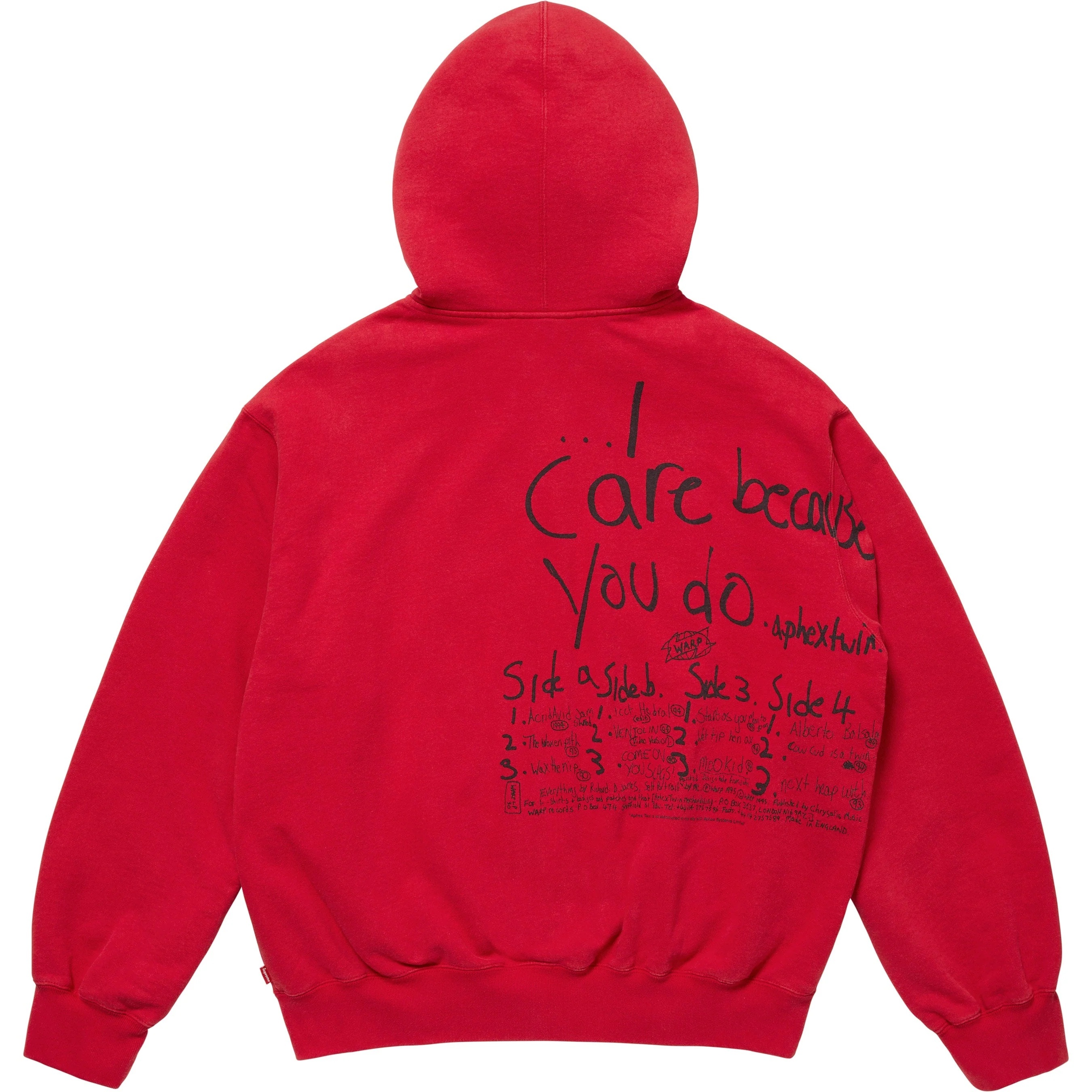 Supreme/Aphex Twin Zip Up Hooded Sweatshirt view 10